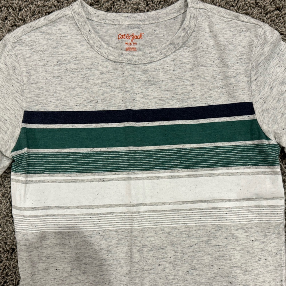Bundle of 3 Cat & Jack boys striped tshirts, size Medium 10-12 - Picture 3 of 8